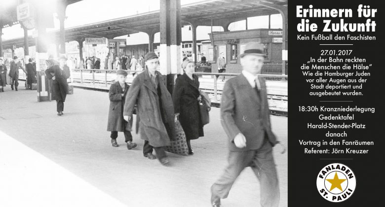 Holocaust Gedenktag Flyer des Fanladen St. Pauli 2017